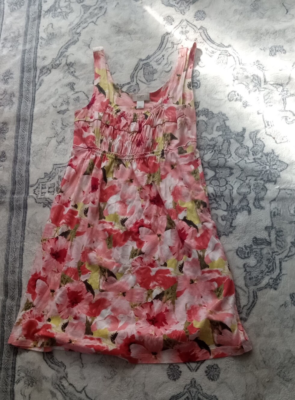 LOFT Pink Floral Dress